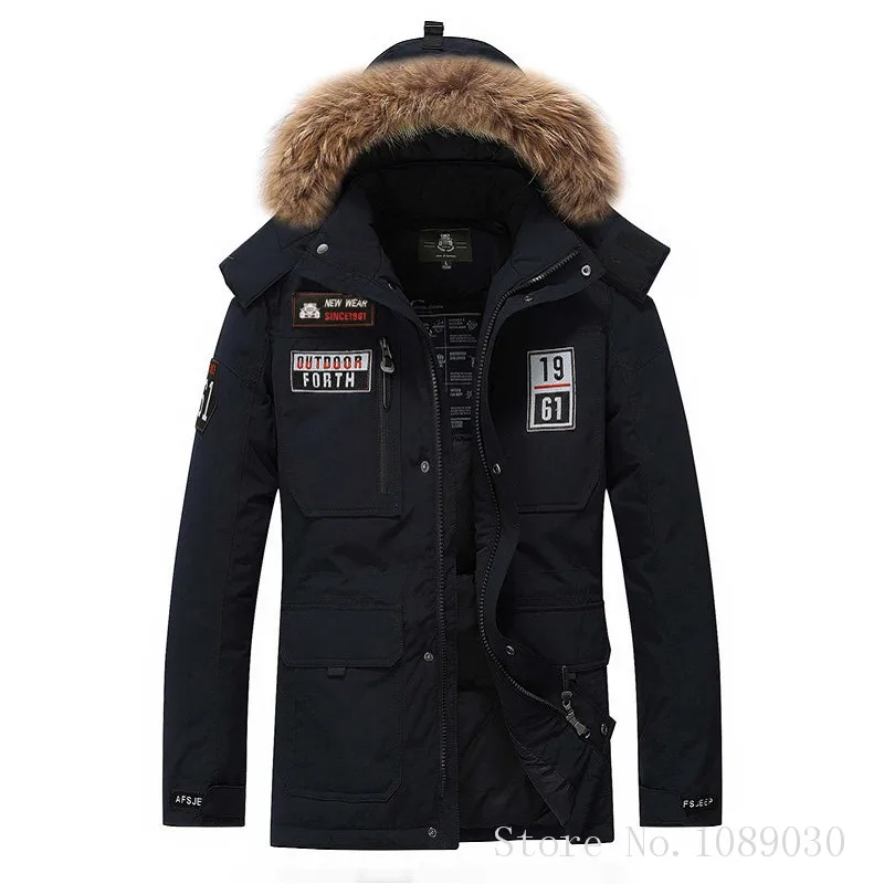 New Winter Big Genuine Fur Hooded Duck Down Jackets Men Warm High Quality Coats Male Casual Outerwer Parkas 3XL | Мужская одежда