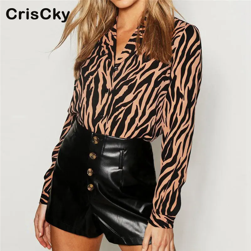 CRISCKY Новые Летние повседневные женские рубашки и блузки женская Свободная