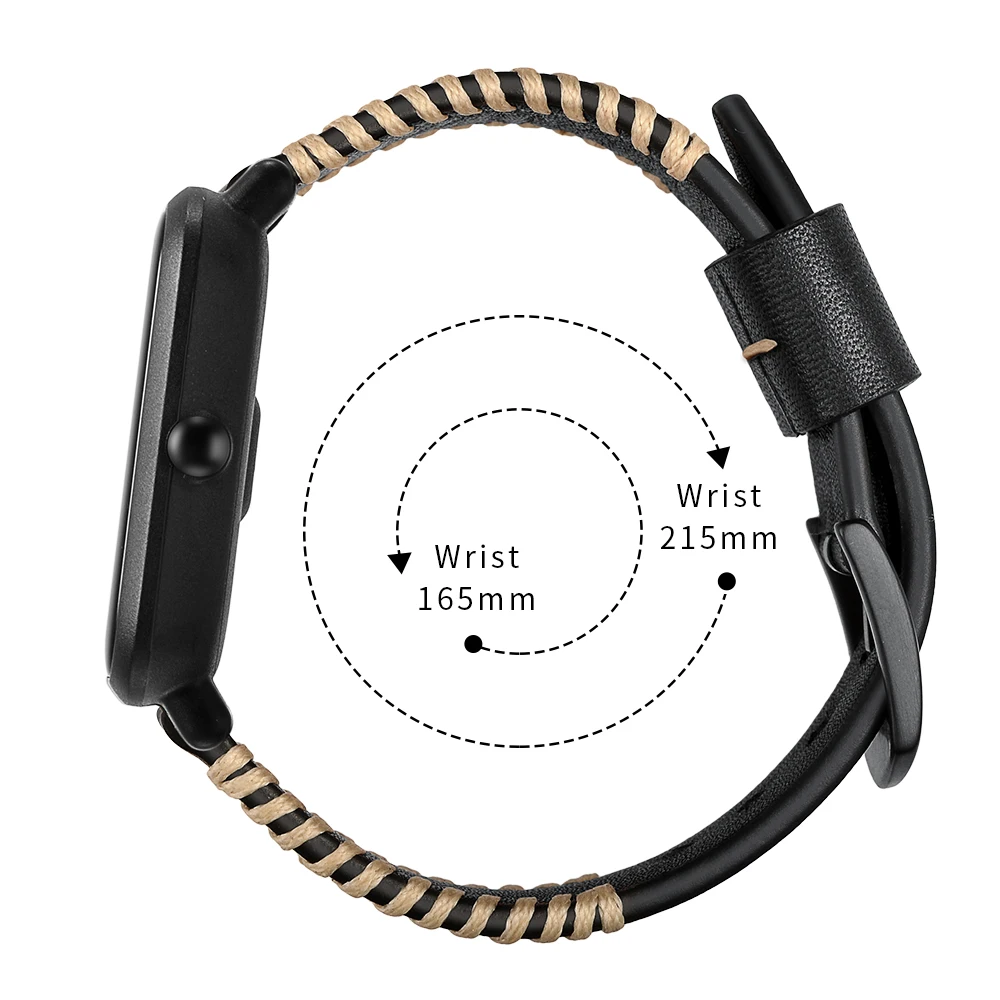 Роскошный кожаный ремешок для Xiaomi Huami Amazfit Bip BIT Смарт-часы браслет для Huami Amazfit ремешок из натуральной кожи ремень