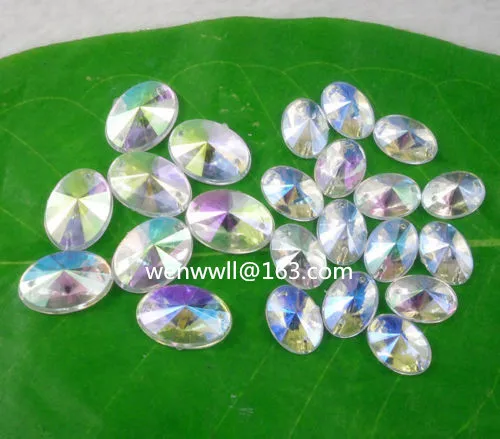 Обе концы отверстия спутник Прорезыватель Овальный AB Акриловая Смола Кристалл