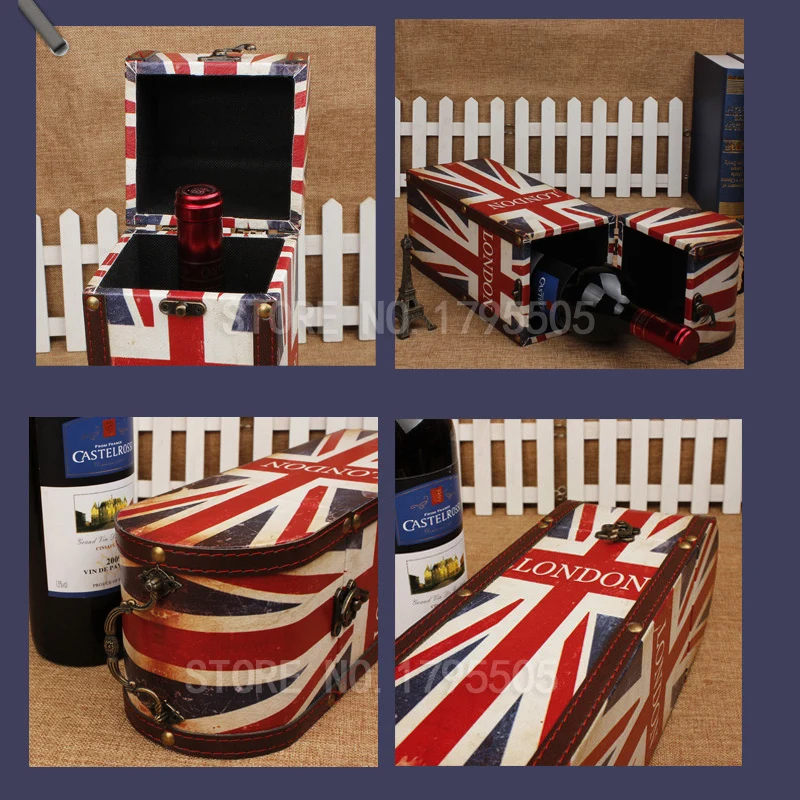 Модная эксклюзивная винная коробка с флагом Союза Античная Ретро Подарочная