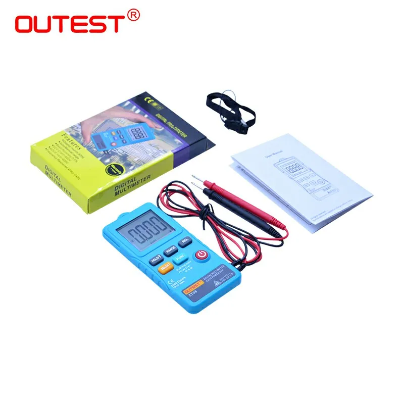 

OUTEST ZT08 Mini Digital Multimeter 8000 counts Line Frequency True-RMS Flash light AC/DC Voltage Ohm