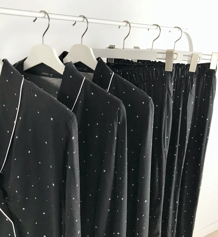 Хлопковая пижама, пижамный комплект для женщин, длинный комплект, shein, Пижама, женская одежда, pjs