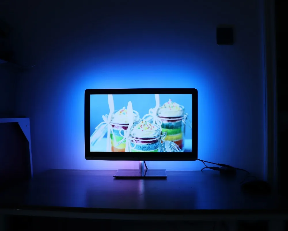 Ambilight-Kit 5 в WS2812B USB светодиодный Srtip 5050 RGB 1 м 2 м 3 м 4 м 5 м цвет мечты для HDTV Настольный ПК экран фоновое освещение