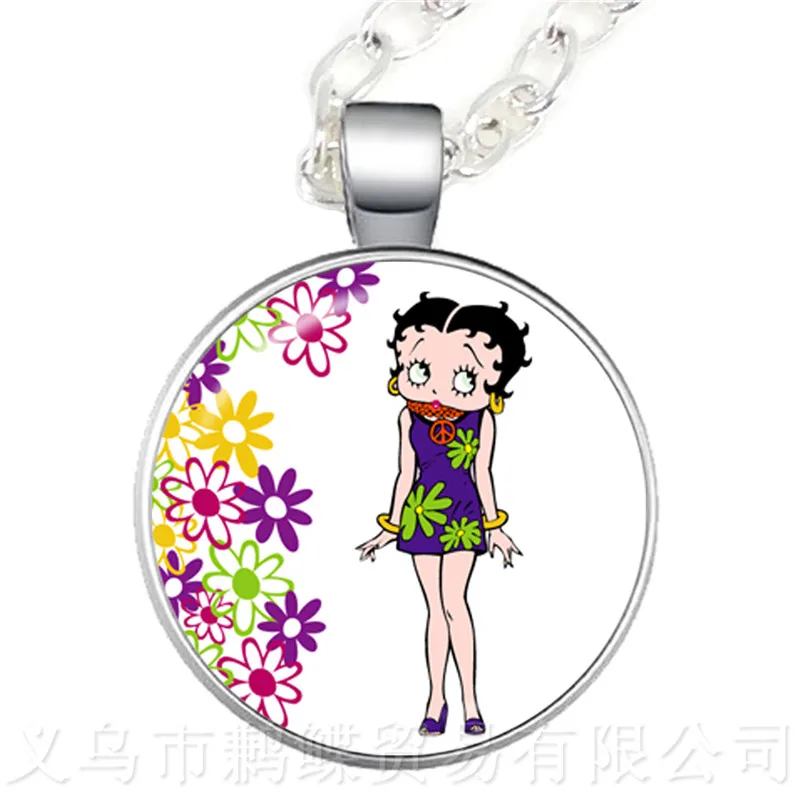 Ожерелье с круглым кабошоном из стекла 25 мм|Ожерелья подвеской| |