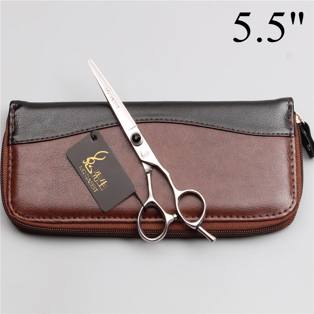 Парикмахерские ножницы 5 &quot6&quot японские 440C Mr Rabbit из черного камня