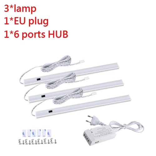 3pcs Foxanon светодиодный светильник для шкафа с датчиком движения, 12 В, светодиодный ночник, 30 см, 40 см, 50 см, светильник для гардероба для дома, лестницы Armario - Цвет: 3pcs