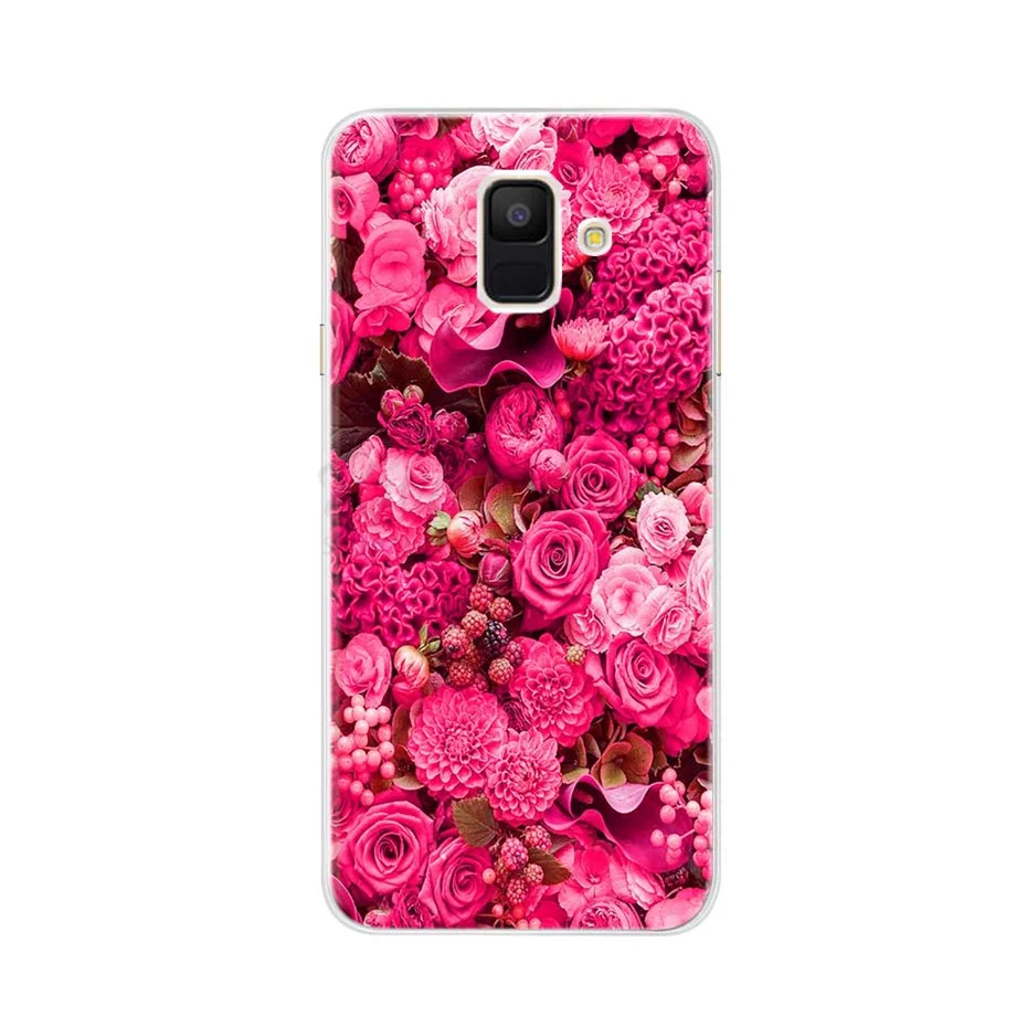 Фиолетовый Чехол для samsung Galaxy A6 прозрачный мультяшный Мягкий ТПУ силиконовый чехол для телефона s задняя крышка для samsung Galaxy A6 A 6 Plus - Цвет: Фиолетовый
