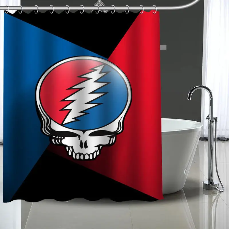 Custom grateful dead Shower Curtain With Plastic Hooks Modern Fabric Bath Curtains Home Decor Your image | Дом и сад