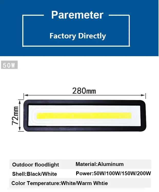 Led COB SMD 50 Вт внутренний Трековый светильник Точечный светильник s Открытый IP66 водонепроницаемый 100 Вт прожектор светильник садовый газон светильник Настенный светильник