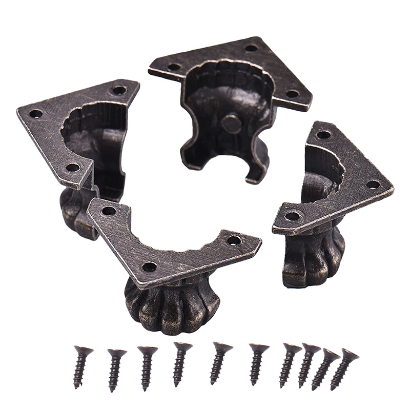 4 шт. античная латунь для ювелирных изделий сундук деревянная коробка