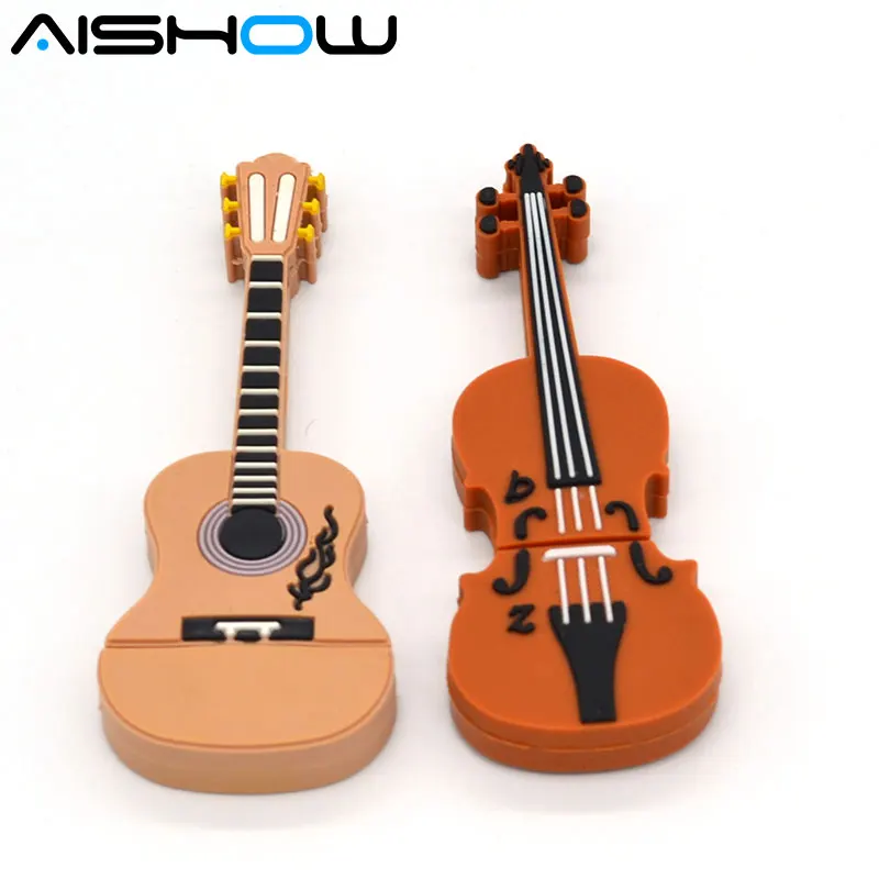 Мультяшные гитарные музыкальные инструменты флэш-накопитель флешка 4 ГБ 8 16 32 64 Usb