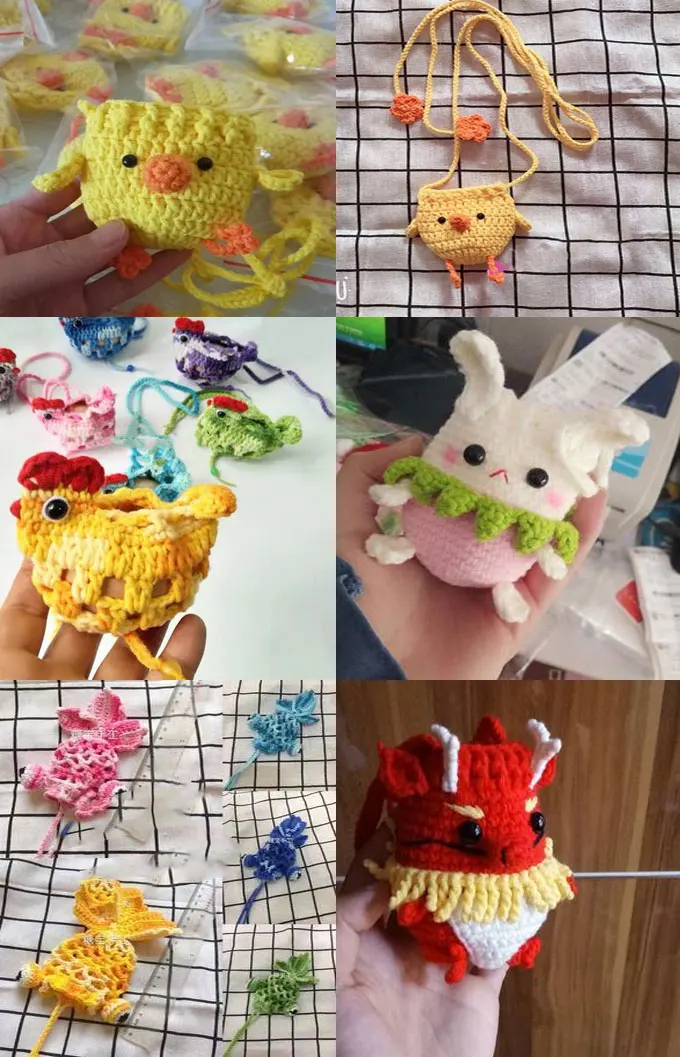 10*6 см детский сад кулон крючком ручной вязки Amigurumi маленькая Желтая Утка Золотая