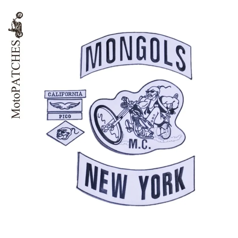 Mongols патчи для куртки Жилет Мотоцикл на заказ Нью Йорк Нижняя Mc байкерские