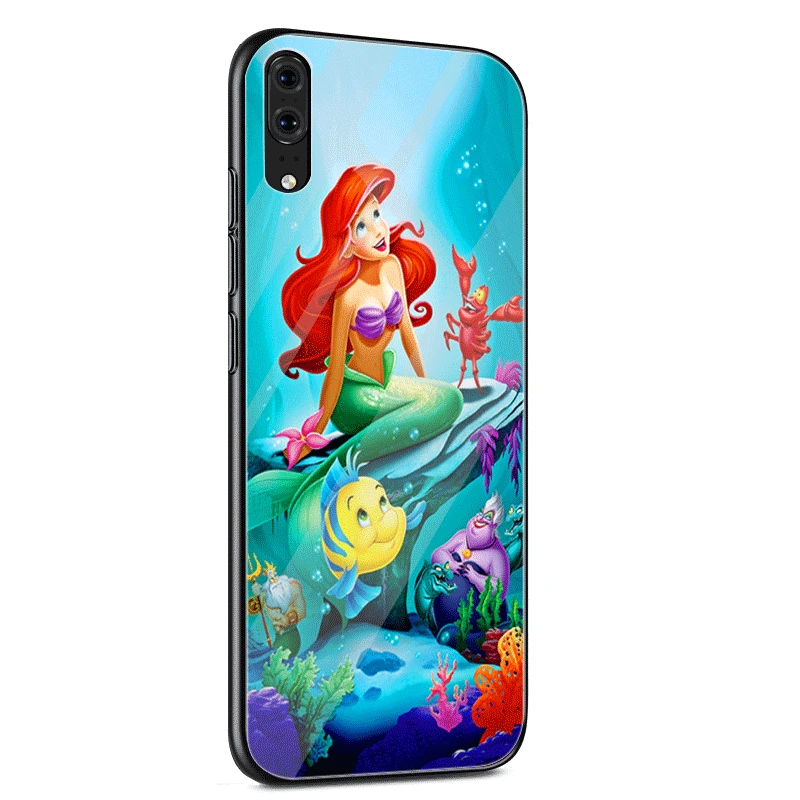 Чехол Desxz Ariel Little Mermaid De Glass для Huawei P10 P20 Lite Pro P Smart Mate 10 20 Y6 Y9 Honor 7A 8X9 | Мобильные