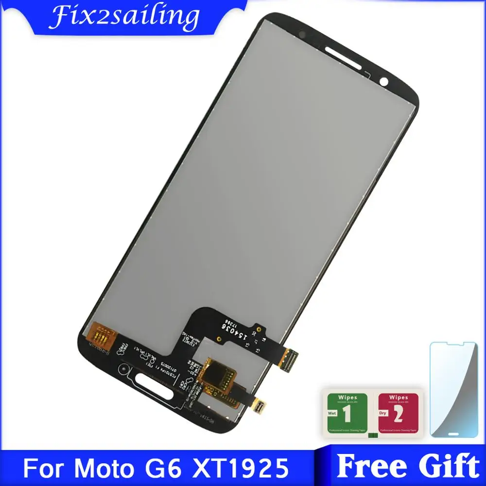 Новый ЖК дисплей S для Motorola Moto G6 Xt1925 XT1925 3 5 Дисплей + сенсорный экран Стекло