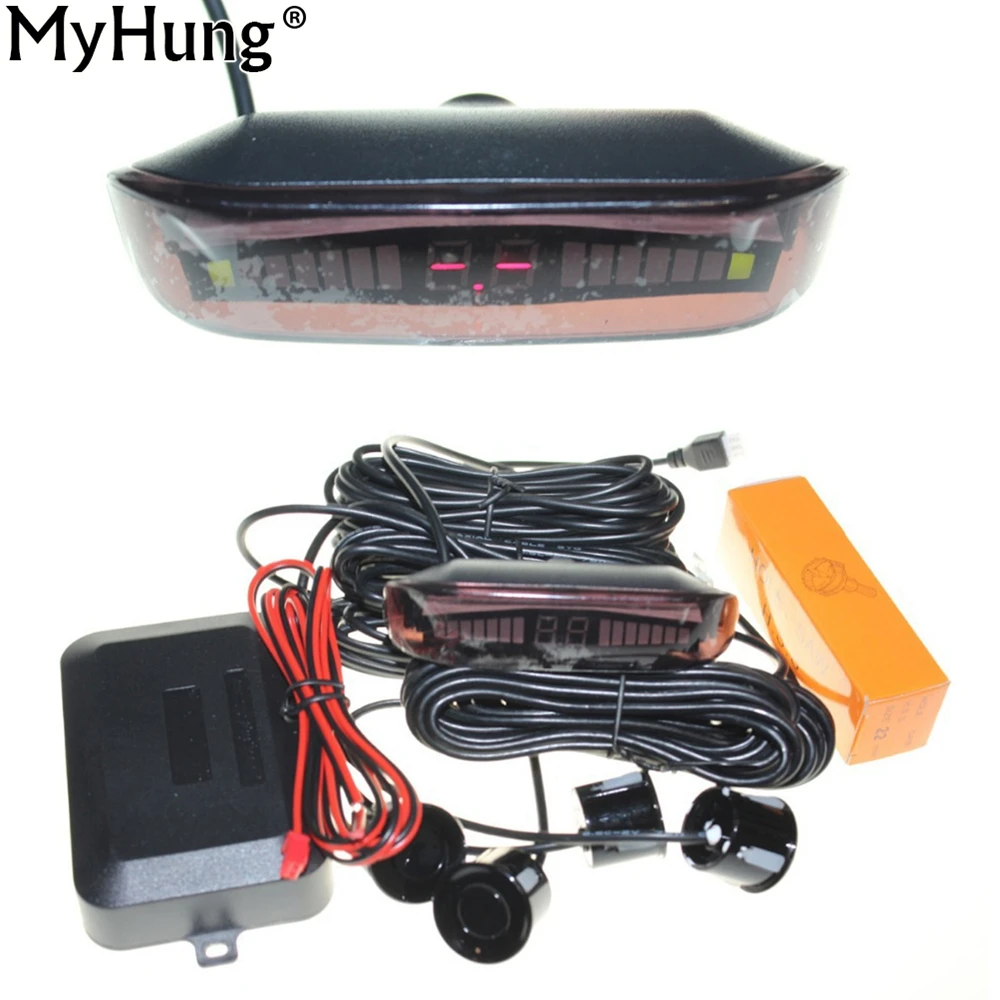 

Car LED Display Parking Sensor Kit Multi-Color with 4 Sensors Reverse Backup Radar System For All Cars