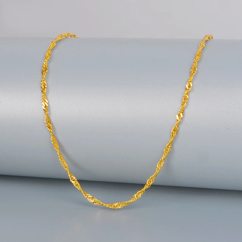 DCZB 24K ожерелье из чистого золота Настоящее AU 999 цельная Золотая цепь хорошая вода пульсация высококлассные трендовые классические ювелирные изделия горячая Распродажа Новинка