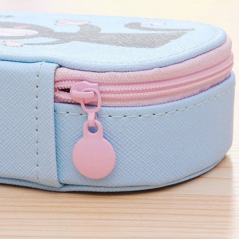 Милый кошачий школьный пенал для девочек Большой Вместительный из искусственной