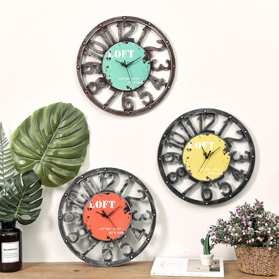 Старинные большие настенные часы современный дизайн для домашнего декора