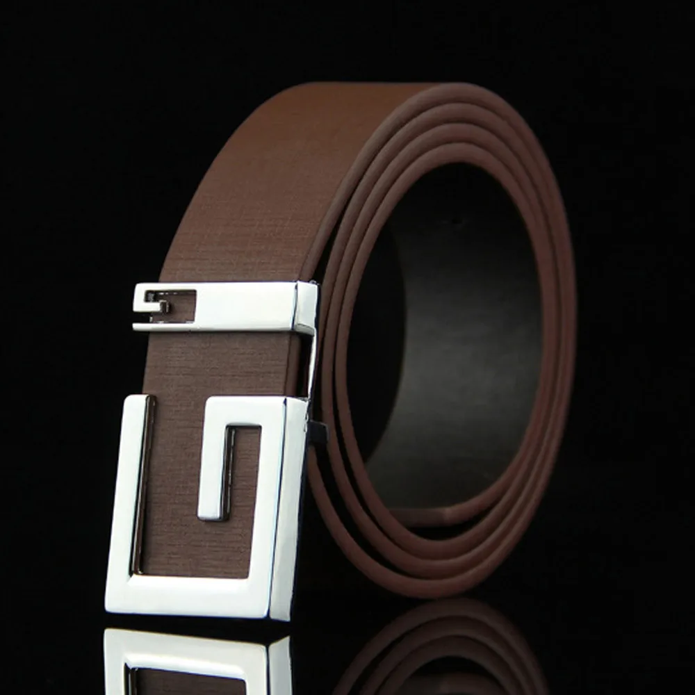 Fashion Mens Faux leather luxury Belts Smooth Girdle Buckle Waistband Leisure Trouser Accessories GG Belt Strap ceinture femme | Аксессуары