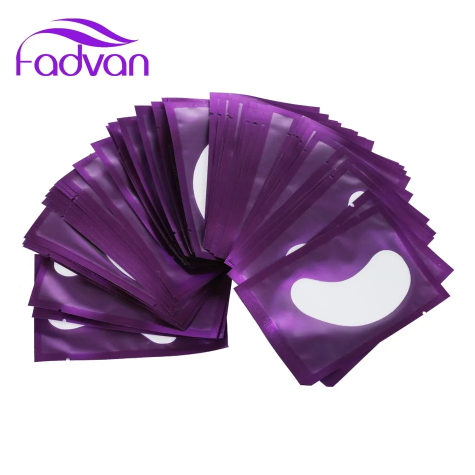 Fadvan накладки для ресниц, 100 пар, без ворса, без спирта, накладки для ресниц