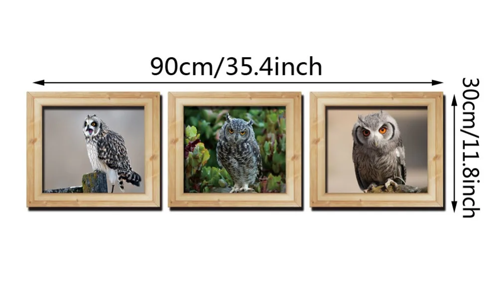 3 шт. наклейки на стену с изображением совы для детской комнаты рамка дивана декор