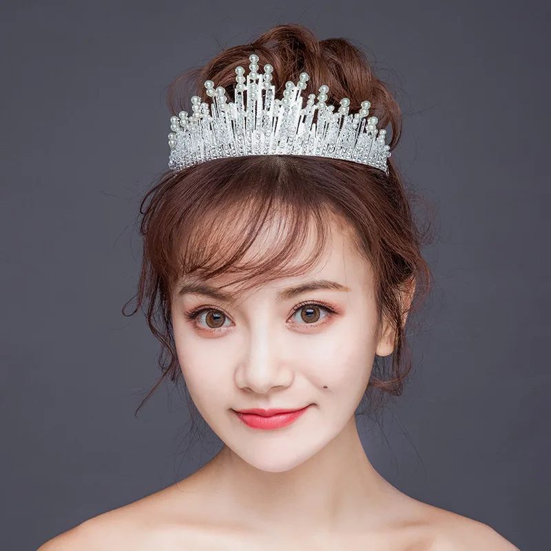 Vintage Baroque Wedding Crystal Tiaras And Crowns Brides Headband Hairbands Bridal Rhinestone Pageant Hair Jewelry | Украшения и