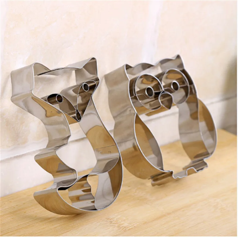 3D Сова в форме лисы из нержавеющей стали печенье Жаростойкие формы для духовки