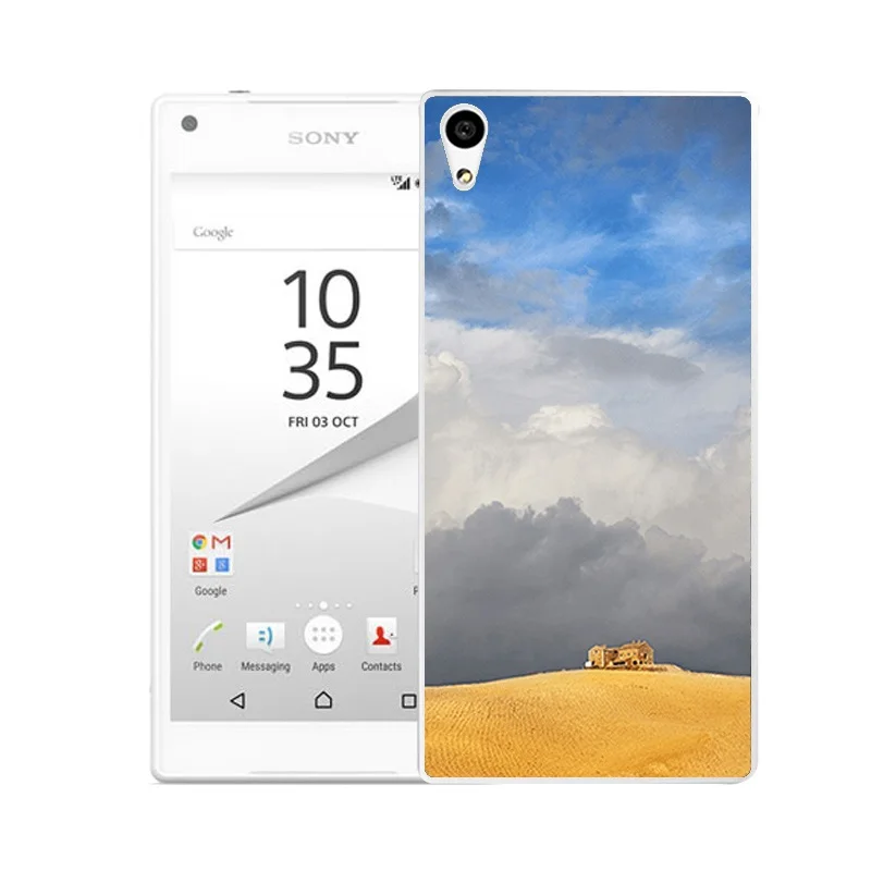 QMSWEI TPU Clear Soft Phone Case For Sony Z3 Z2 Z5 Z4 Transparent View Tree Sky Cloud Back Cover C3 C4 C5 Free Shipping |