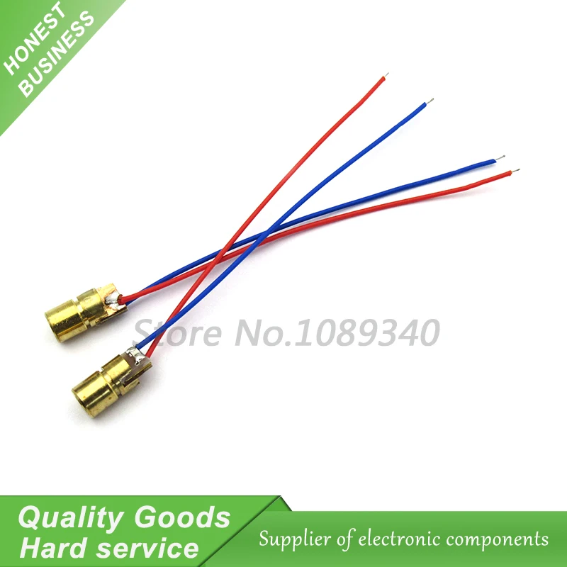 

100pcs 5V 650nm 5mW 5V-650nm Laser Red Dot Module red laser sight red laser diode laser pointer buld-red pin Metal laser head