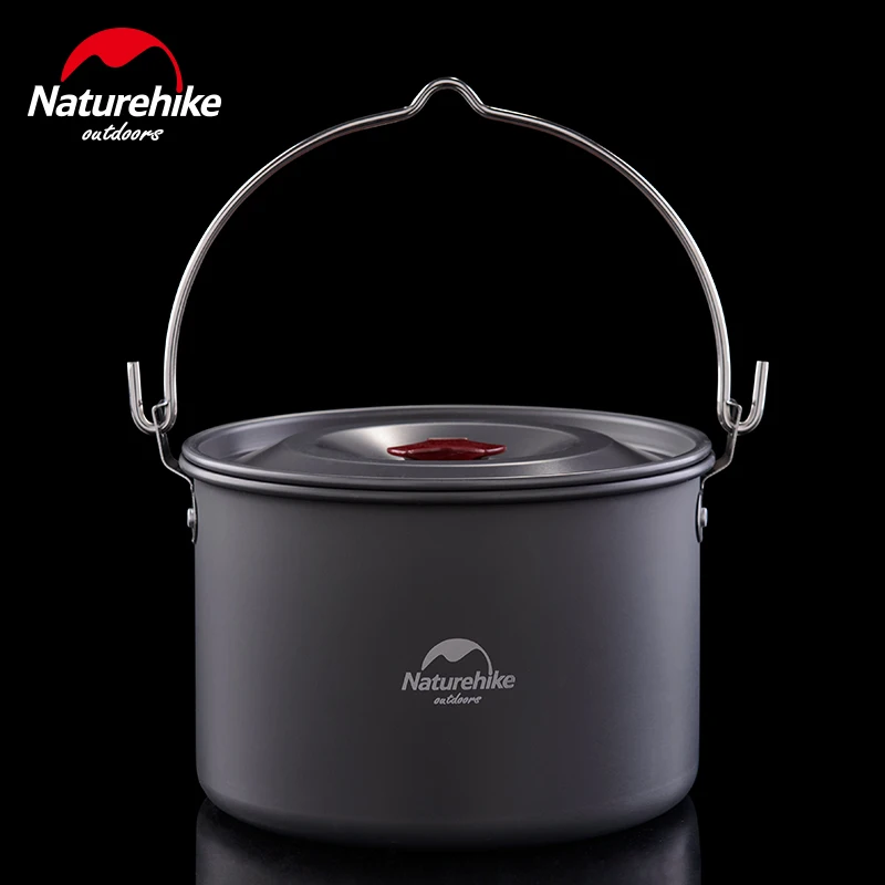 

Портативная Алюминиевая Посуда NatureHIke для отдыха на открытом воздухе, подвесные горшки для кемпинга, кастрюля для пикника, алюминиевая каст...