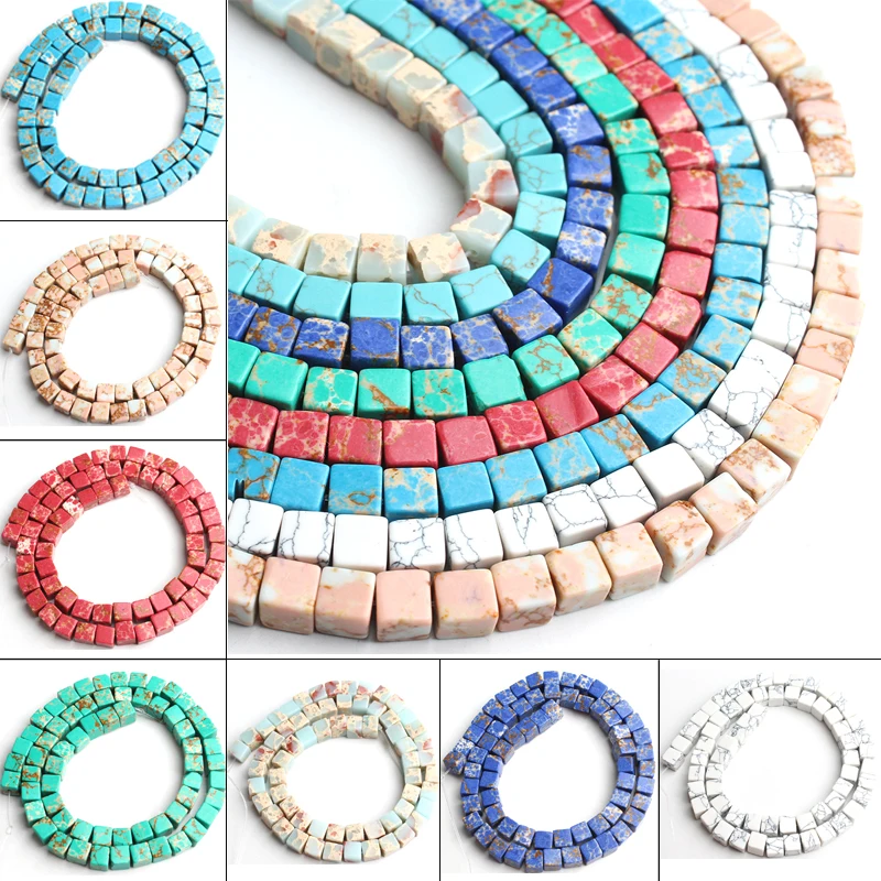 Натуральный камень морской осадочный Бирюзовый Змеиный бисер свободные бусины