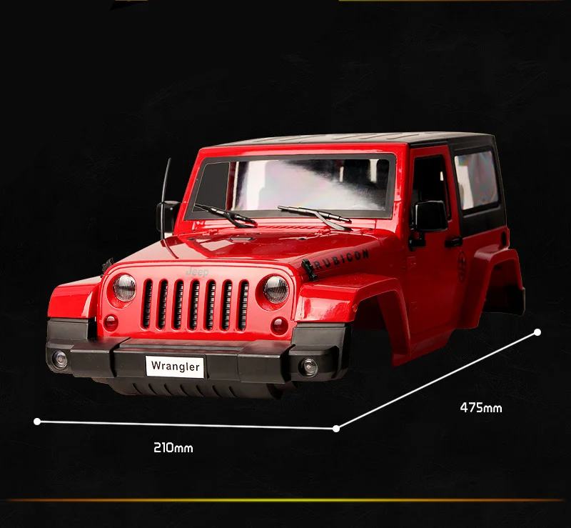 Высокое качество 1:10 Jeep Wrangler shell RC Rock Crawler жесткий пластиковый резиновый корпус для