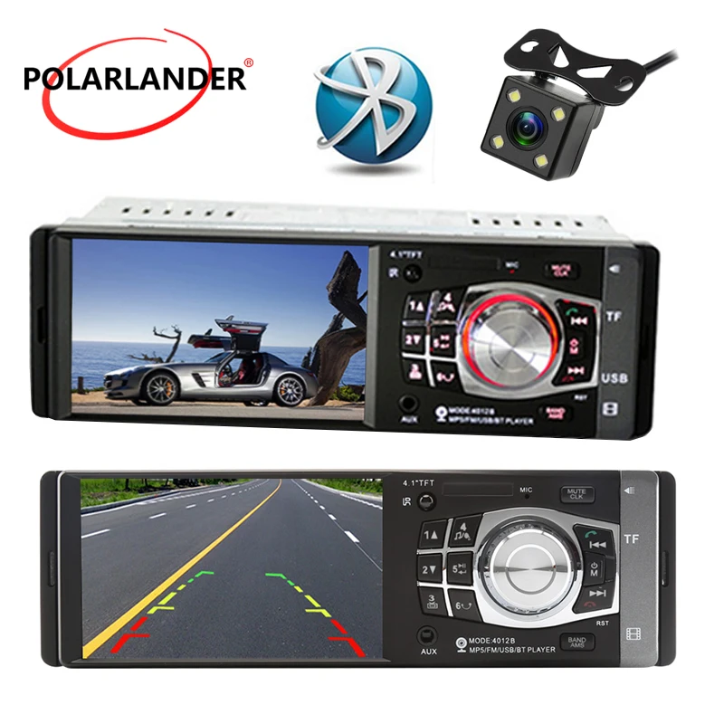 Автомагнитола 1 Din 4 дюйма HD TFT экран FM радио USB MP4 MP5 Bluetooth Mirror Link только для Android