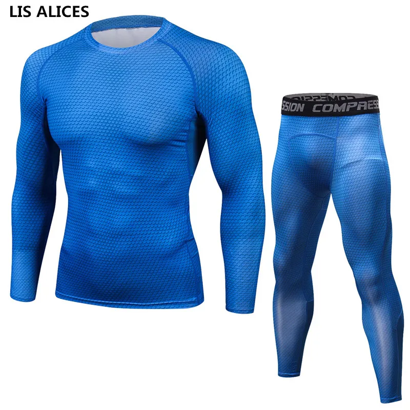 Men Pro Quick Dry Compression Long Johns Fitness Winter Gymming Male Spring Autumn Sporting Runs Workout Thermal Underwear Sets | Мужская