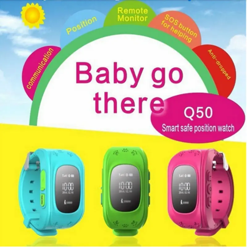 Оптовая продажа дешевые смарт-часы с кнопкой SOS Детские Смарт-часы Q50 для детей по