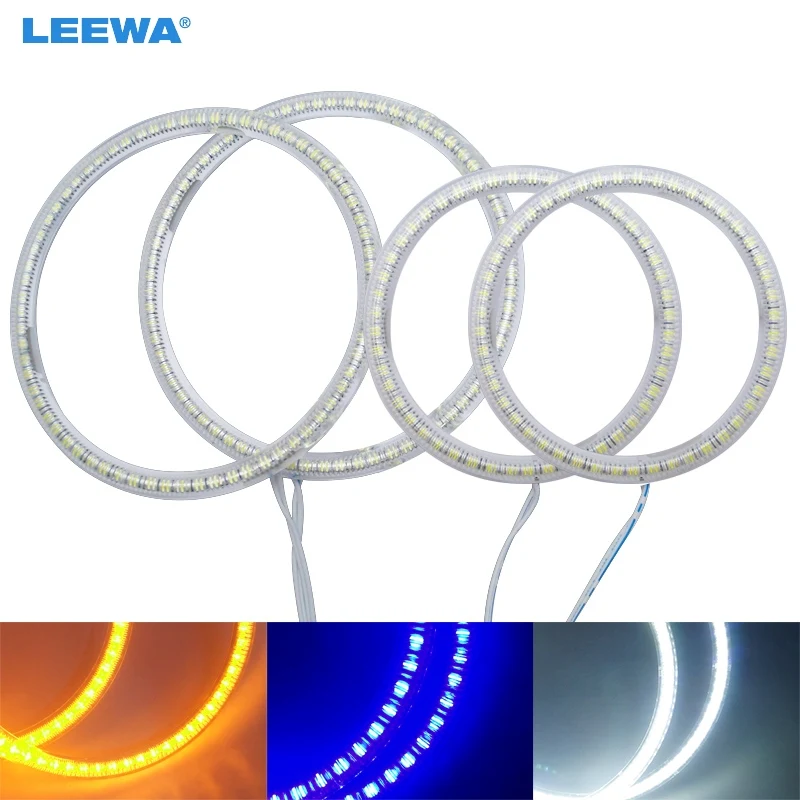 LEEWA 2X94mm 2X126mm 4 шт./компл. Автомобильный светодиодный Halo кольца ангельские глаза ДХО