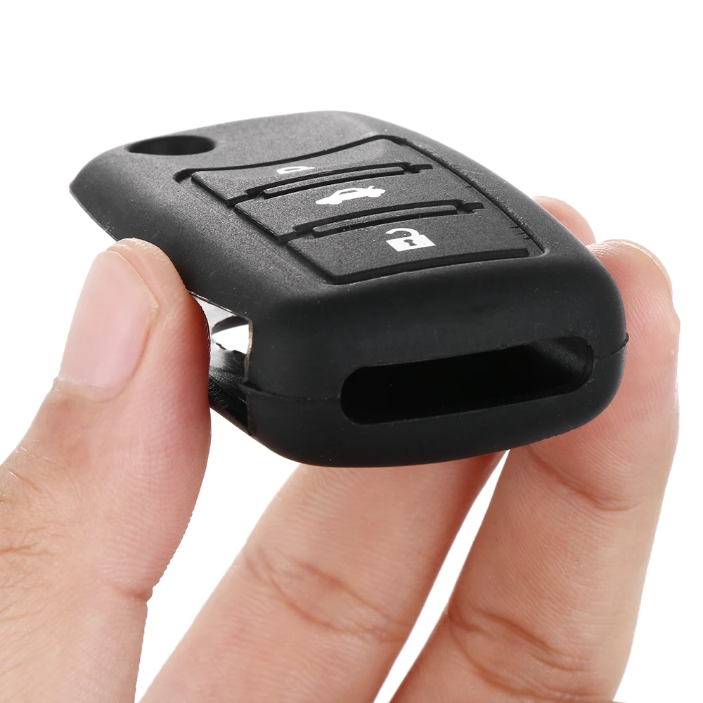 Силиконовый чехол с 3 кнопками для Polo Passat B5 Golf 4 5 6 Jetta Mk6 Tiguan Cross Plus Eos Scirocco