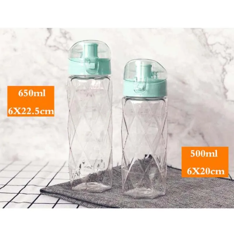 Прозрачная бутылка для воды Пластиковый шейкер сока спорта на открытом воздухе