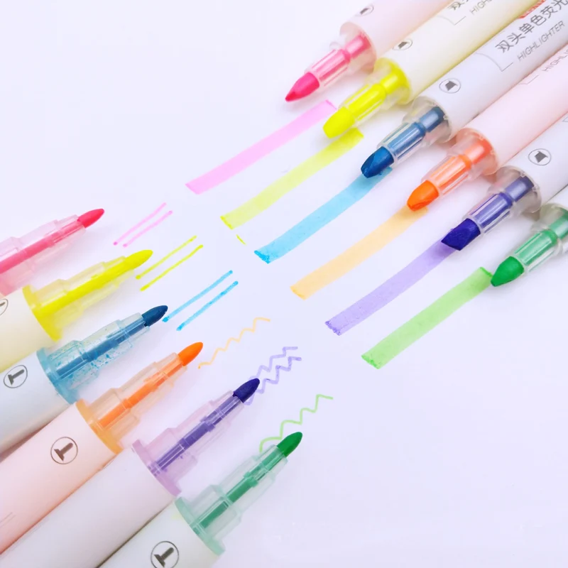 6 шт./компл. японская Канцтовары Зебра Мягкий вкладыш двуглавая флуоресцентная