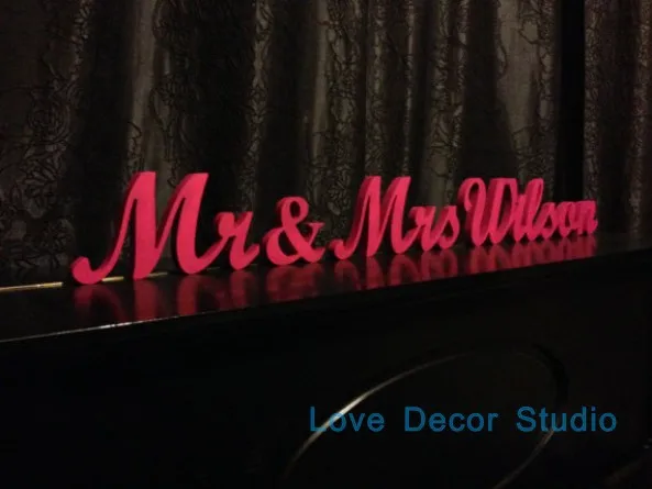 

wedding sign Mr&Mrs Surname - personalized gift custom sign gift for wedding or bridal shower edding decoration MR&MRS letters