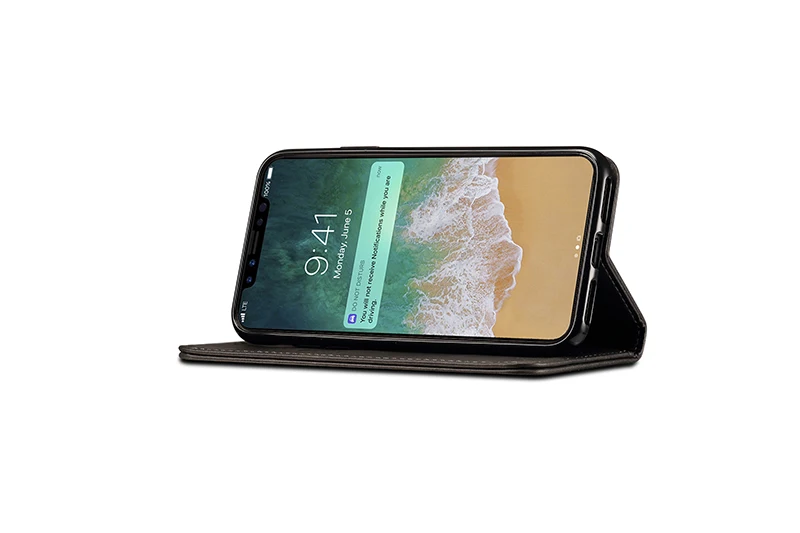 Роскошные держателя карты флип чехол для iPhone X из искусственной кожи Защитный