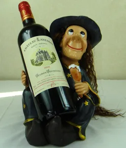 Креативная фигурка ведьмы, держатель для вина, декоративная колдунья из полиполимера, бутылка с поддержкой для барной посуды, полезное украшение, ремесленные аксессуары