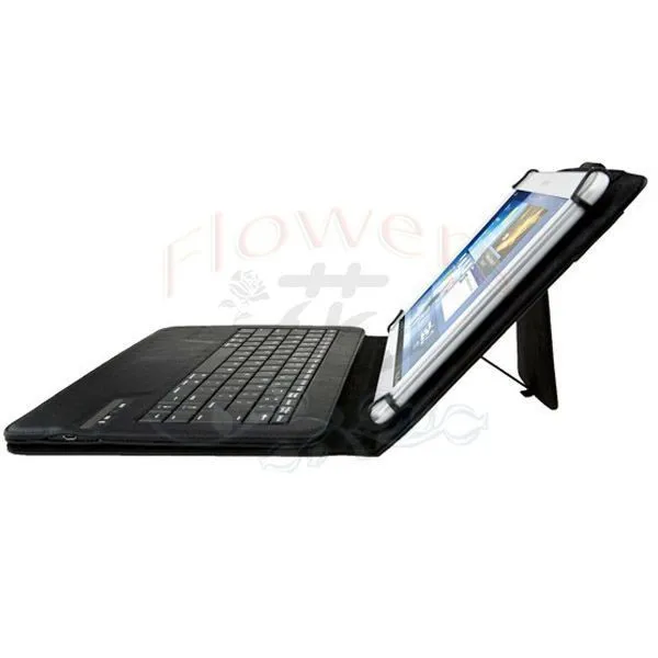 Универсальная Съемная Беспроводная Bluetooth ABS клавиатура с кожаным чехлом