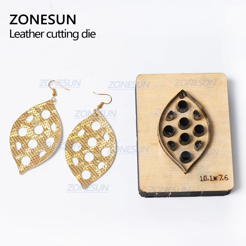 ZONESUN H1 сделай сам на заказ резак для кожаных сережек вырезанные из кожи серьги