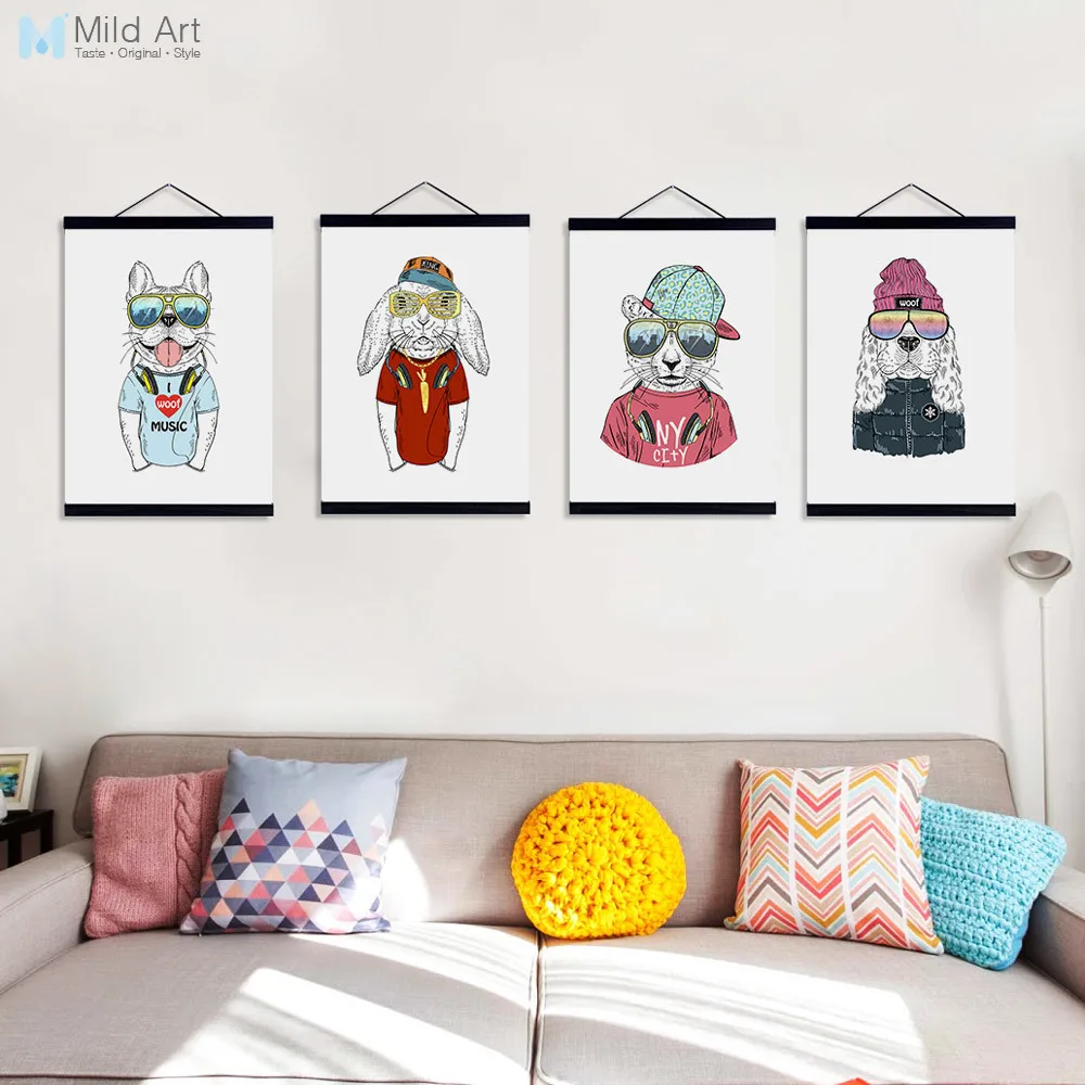 Современные абстрактные модные хиппи животные для кошек собак кроликов картины