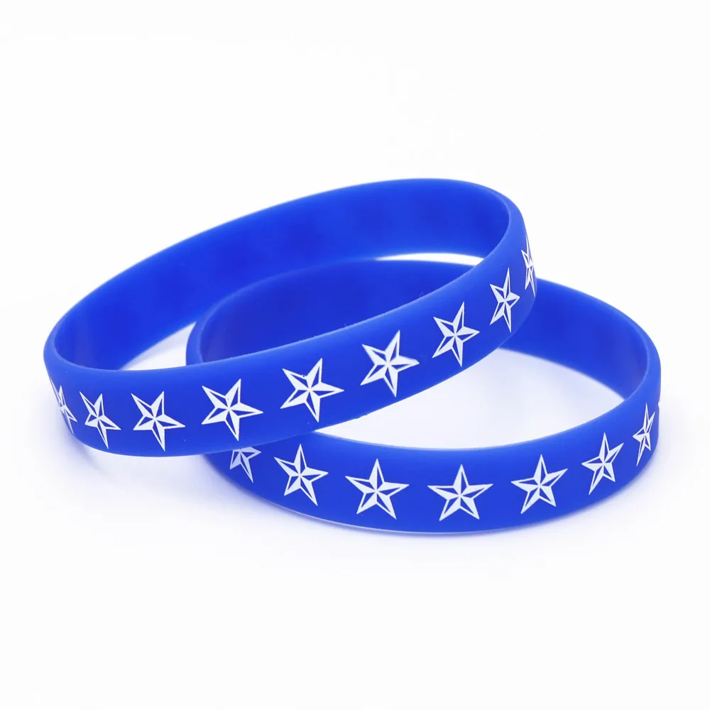 

1PC New Girl Boy Bracelets For Women Black Silicone Star Rubber Bangle Elastic Belt Bracelet Wristband Gifts Jewelry SH124