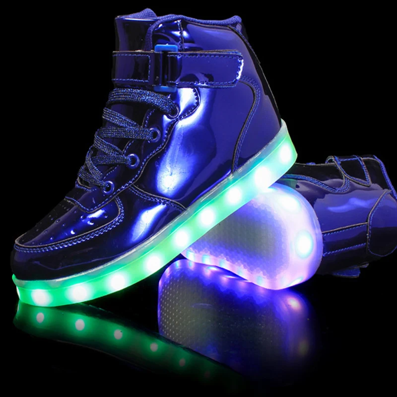 Для мальчиков Led детская обувь 2020 usb кабель для зарядки из сетчатого материала С