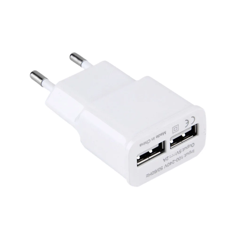 Горячей США/ЕС Plug адаптер переменного тока 5 В 2A Dual USB 2 Порты и разъёмы для